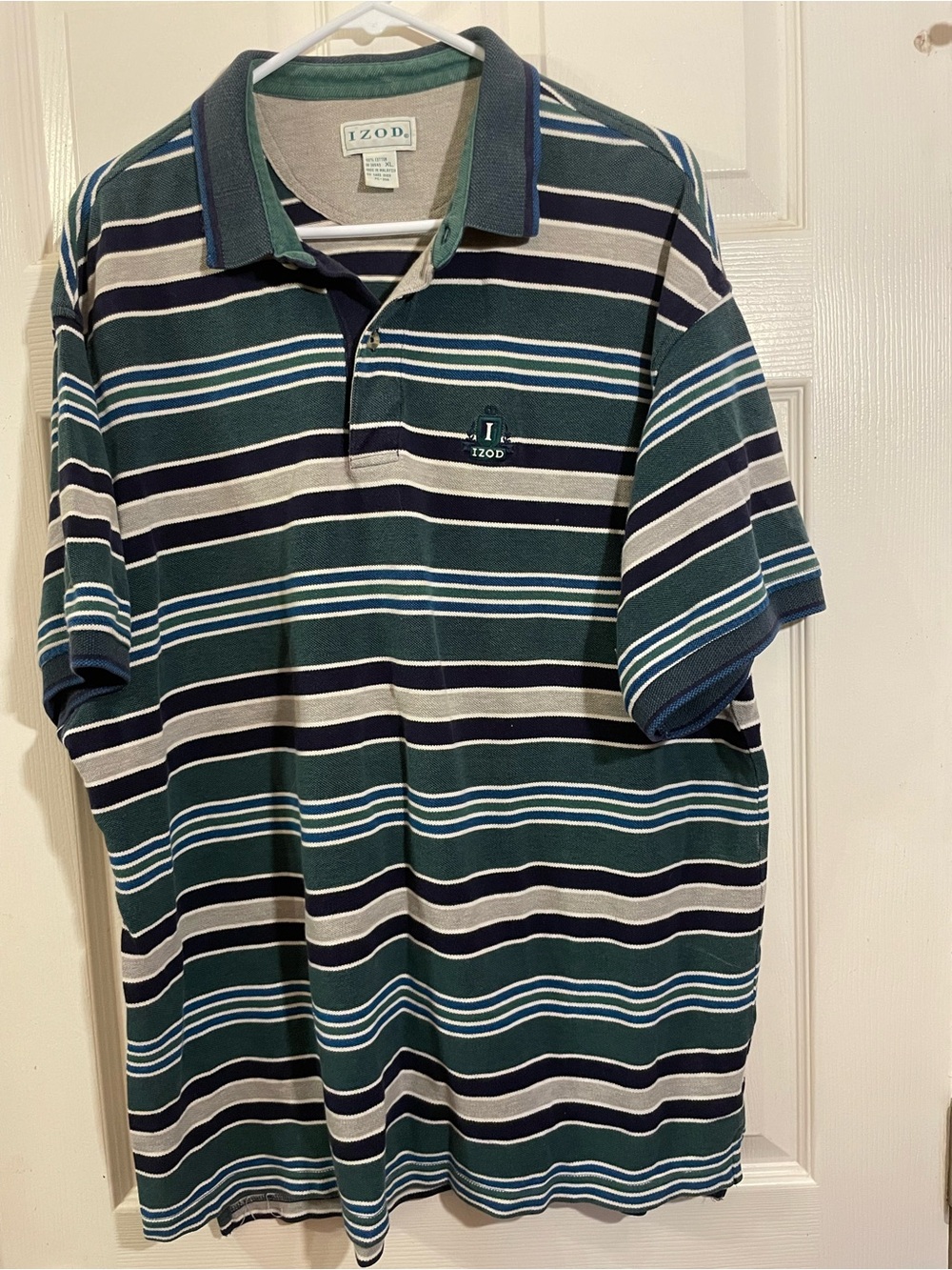 Vintage 1990’s IZOD striped collared shirt shirt